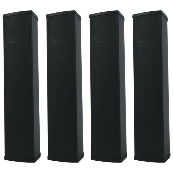 (4) Rockville WET ARRAY 5 BLACK Line Array Speakers For church/School/Auditorium