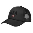 thumbnail image 1 of Usa Flag Hat Baseball Cap Casquette Washed Contrast Baseball Mesh Trucker Cap For Travel Outdoor, 1 of 1