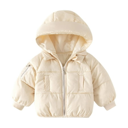 

Kids Child Toddler Baby Boys Girls Solid Long Sleeve Patchwork Winter Coats Jacket Hooded Outer Outwear Outfits Clothes 5t Boy Coat with Hood Girls Size 10 Winter Coat