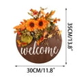 thumbnail image 3 of Xihbxyly Corona de Otoño, Letrero de Madera de Girasol, Decoración de Pared para Colgar, Decoración de Halloween para Puerta de Entrada, Acogedora Entrada de Casa, Ideal para Regalar, Tamaño de 30 Cm, 3 of 7