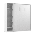 thumbnail image 2 of Bestar USA Claremont Wood Full Murphy Bed with Closet Organizer in White, 2 of 5
