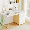 thumbnail image 4 of Costway 55" x 28"Universal Tabletop for Standard & Standing Desk Frame Natural, 4 of 10