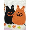 thumbnail image 3 of Halloween Baby Boy Girl Clothes Pumpkin Sleeveless Knit Overalls Romper Suspenders Jumpsuit Cute Fall Outfits, 3 of 8