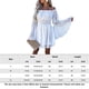 thumbnail image 2 of Vestido Vestidos de verano para mujer, vestido informal con manga trompeta, vestido dulce con hombros descubiertos, bonito traje de verano de gasa con manga acampanada Ygjytge Blanco T L para Mujer, 2 of 9