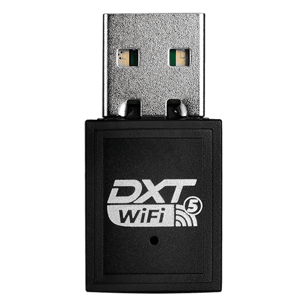 DXT Adaptador WiFi USB Mini 600Mbps 2.4G/5G Doble Banda Inalambrico Windows/MacOs/Linux NDXTAD2BK