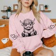 thumbnail image 4 of successthop Womens Sweatshirts Vintage Cow Crewneck Long Sleeve Sweatshirts Casual Pullover Hoodie Graphic Print Blouse, 4 of 6