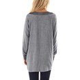 thumbnail image 3 of ICHUANYI Liquidación Mujeres Casual Color Block Manga Larga Cuello en V Bolsillos Camisetas Sudadera Blusa ICHUANYI WER202308233293, 3 of 8
