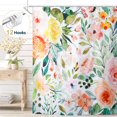 thumbnail image 1 of Cortina de Baño Dznils Floral Boho 72 x 72 Blanco, 1 of 12