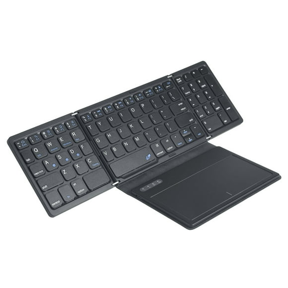 Ultra Thin Wireless keyboard Four fold with large touchpad BT keyboard Tablet Silent mini keyboard