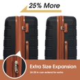 thumbnail image 5 of Hardshell Luggage Sets 2Pcs + Bag Spinner Suitcase with TSA Lock Lightweight 20" + 28" Black, 5 of 5