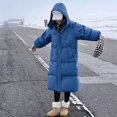 thumbnail image 3 of Thick down cotton jacket for women loose and long knee length cotton jacket bread jacket, 3 of 5