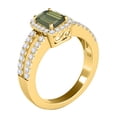 thumbnail image 7 of Mauli Jewels 2.70 Carat Halo Split Shank Diamond and Emerald Shaped Green Amethyst Ring  For Women in 10K Yellow Gold, 7 of 7