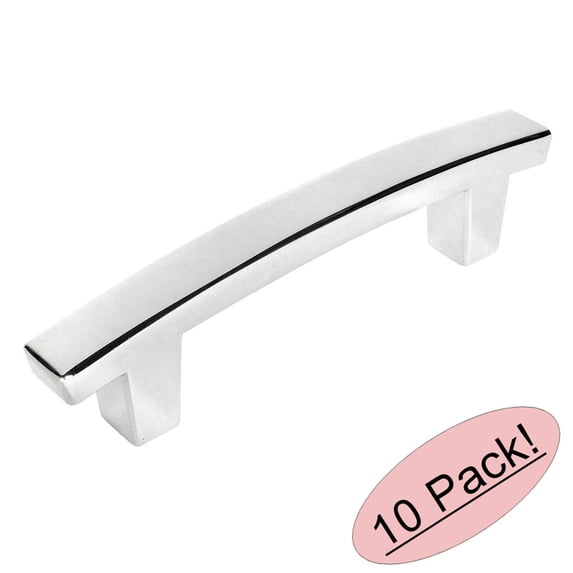 Cosmas 5236CH Polished Chrome Contemporary Cabinet Hardware Handle Pull - 3-1/2" Hole Centers - 10 Pack