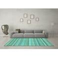 thumbnail image 3 of Ahgly Company Indoor Square Abstract Light Blue Modern Area Rugs, 5' Square, 3 of 4