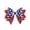 Red, variant on Deeceymbur Patriotic Glitter Bow Decor Set of 2 Red White Blue Bows for Table Gift Wrapping