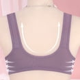 thumbnail image 5 of FITORON Purple Front Closure Nursing Bra with Snap, Wireless Soft Maternity & Sleep Bra for Breastfeeding, Cute Print Comfort Adjustable,Size S, 5 of 6