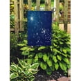 thumbnail image 2 of SIDONKU Blue Sparkle Abstract Starry Night Sky Cartoon Light Black Dark Garden Flag Decorative Flag House Banner 12x18 inch, 2 of 2