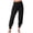 Black, variant on YWDJ Black Joggers for Women Women Recreational Home Harron Solid Color Elastic Mid Waist Sports Yoga Fold Leggings Long Pants Black XS