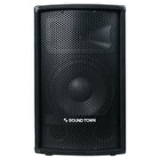 Sound Town 12" 600W 2-Way Full-Range Powered DJ PA Speaker w/ Bluetooth, Titanium Compression Driver and 3-Channel Mixer for Live Sound, Karaoke, Bar, Church (METIS-112PW)