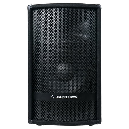 Sound Town 12" 600W 2-Way Full-Range Powered DJ PA Speaker w/ Bluetooth, Titanium Compression Driver and 3-Channel Mixer for Live Sound, Karaoke, Bar, Church (METIS-112PW)