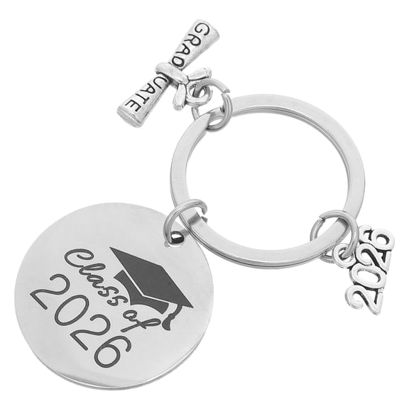 OUNONA Class of 2026 Graduation Keychain, Stainless Steel Academic Achievement Keepsake, Perfect Senior