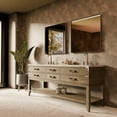 thumbnail image 2 of Norwalk 80 in W x 22 in D Grey Oak Double Bath Vanity and Carrara Marble Top, 2 of 9