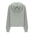 thumbnail image 4 of Lenago Sweatshirts for Women Half Zip Cropped Hoodies Fleece Quarter Zip Up Pullover Sweatshirts Winter Clothes 2023 Outfits Sweater Coat Fall Winter Outfits Clothes, 4 of 6