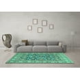 thumbnail image 3 of Ahgly Company Indoor Rectangle Persian Turquoise Blue Traditional Area Rugs, 2' x 4', 3 of 4
