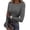 Gray #044, variant on 2026 Long Sleeve Leopard Shirts for Women Crew Neck Tops for Everyday Wear, L