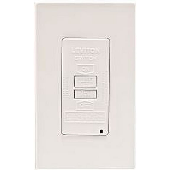 Leviton Smartlockpro 2-Pole Blank Face Duplex Gfci Receptacle With Led, White, Nema 5-20R, 125 Volts, 20 Amps