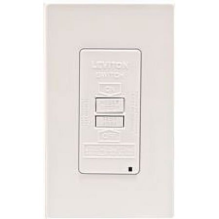 Leviton Smartlockpro 2-Pole Blank Face Duplex Gfci Receptacle With Led, White, Nema 5-20R, 125 Volts, 20 Amps