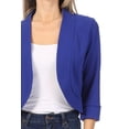 thumbnail image 5 of Women's Casual 3/4 Sleeve Bolero Open Front Cardigan Jacket, 5 of 6