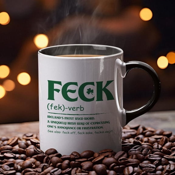 Funny IriS1H 'Feck' Coffee Mug St. Patrick's Day Gift