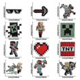 thumbnail image 2 of Iron On Patches, 16pcs Minecraft Embroidered Applique Patches Sew On Iron On Patches Diy Decoration Decors Decorative Patches, 16pcs Minecraft Embroid, 2 of 4