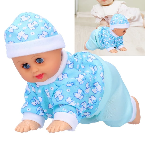Electric Intelligent Doll 2 Modes Multi Functional Electric Crawling Baby Doll Lifelike For Birthday Gift Girl Educational Toy Kids Garcon 10in S