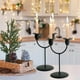 thumbnail image 5 of xihome Candelabro de hierro curvo de 2 brazos, centro de mesa para cenas romnticas y decoracin navideña., 5 of 8