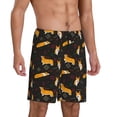 thumbnail image 2 of Kdxio Royal Corgi1 Print Mens Sleep Shorts Bottoms Soft Comfy Pajama Wear Pants with Drawstring Pockets, 2 of 7