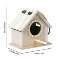 GOXIXI Clearance Bird Feeders Wood Bird Houses for Outside with Pole