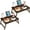 Regular, variant on Bed Tray Table with Folding Legs, Bamboo Breakfast Food Tray with Media Slot, Use As Platter, Laptop Desk, Snack, TV Tray Kitchen Serving Tray, Ergonomic Handle Bed Trays (Vintage Walnut)