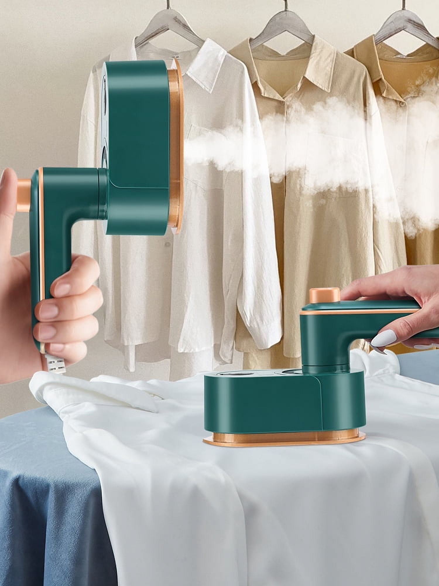 Handheld Garment Steamer,Portable Handheld Steamer for Clothes,Travel Garment Steamer Portable Handheld Design 40W Mini Handheld Steam Iron,Travel Steamer for Clothes Portable Mini Green