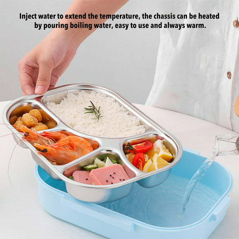 Square Stainless Steel Insulation Lunch Box Bento Box Snack Container For  Home Convenient Student 