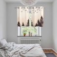 thumbnail image 5 of Rustic Mist Forest Kitchen Curtains Small Short 39 Inch Length, Vintage Watercolor Natural Landscape Grommet Bedroom Living Room Curtains, Light Filtering Cafe Curtain Drapes 2 Panels Set 55''x39'', 5 of 9