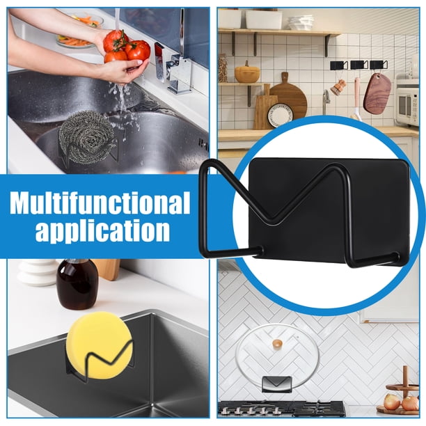 Moyic 2x soporte de esponja de acero inoxidable Premium de secado rápido y ahorro de espacio fácil de instalar múltiples Organizadores de utensilios de cocina negro