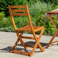 thumbnail image 3 of DTY  Outdoor Living Twin Lakes 3-Piece Eucalyptus Bistro Set, Square, Natural Oil Brown, 3 of 9