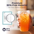 thumbnail image 4 of Fit Meal Prep 100 Pack 16 oz Clear Plastic Cups With Strawless Sip Lids, Disposable To Go Cups for Iced Coffee, Smoothies, Soda, Party Drinks, Bubble Tea, Cold Beverage, 4 of 7