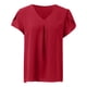 thumbnail image 5 of 2025 Top túnica de manga corta con cuello en V de gasa para mujer, ideal para leggings - Mezcla ligera de rayón, tallas S-XXL, 5 of 6