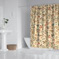 thumbnail image 2 of Pioneer Flower Floral Print Pattern Shower Curtain 84”x72", Bathroom Decorative Shower Curtain Set with 12 Hooks, Waterproof Washable, 2 of 6