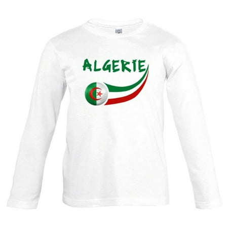 

Supportershop AGTSLSWH-6 Algeria Long Sleeve Junior Fan White T-shirt 6 Years
