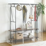 JTWEB Clear Garment Rack Cover, Waterproof PEVA, Zipper Design ...