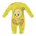 thumbnail image 5 of Looney Tunes Tweety Baby Long Sleeve Footless, Infant Playsuit Romper Jumpsuits for Boys Girls, 5 of 8